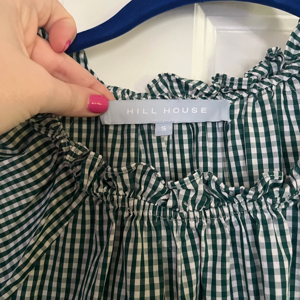 Hill House Home Emerald Gingham Katherine Nap Dress Size S Christmas Holiday - Picture 4 of 7
